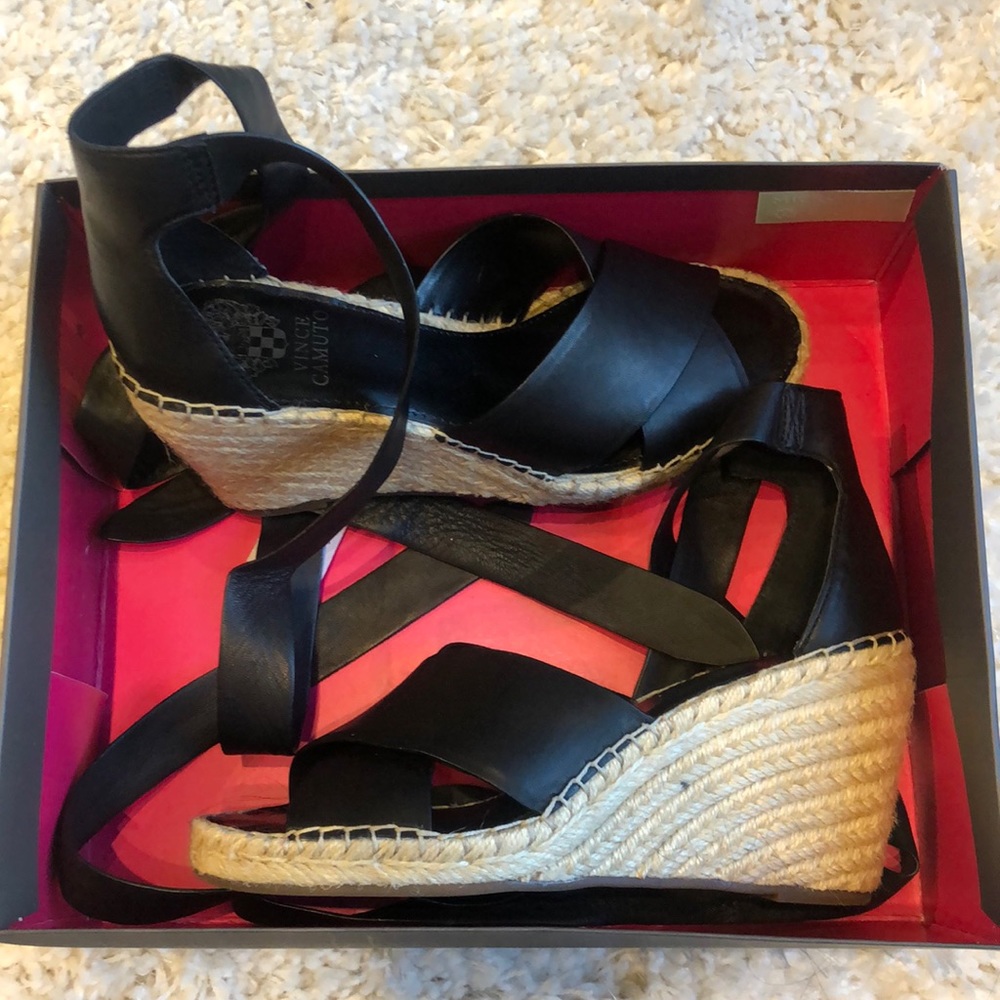 Vince Camuto Strap Wedge Heel Sz8 worn twice